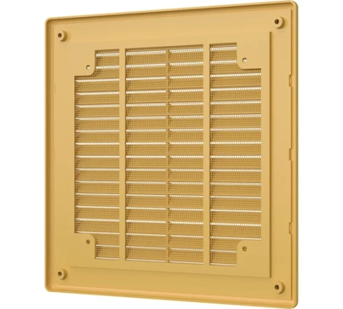 Решетка вен. разъем. с сеткой 208*208 беж. 2121Р