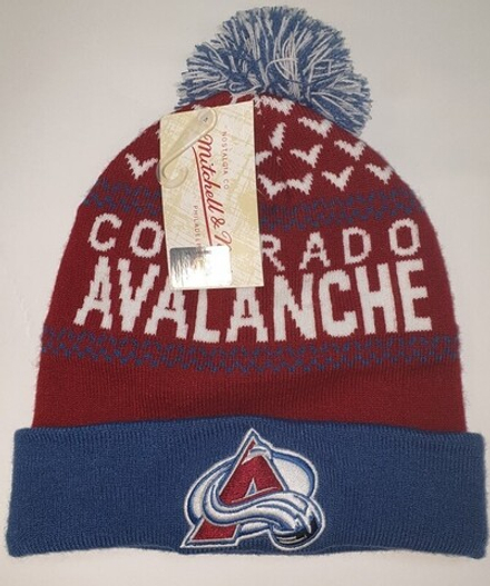 Шапка M&N COL вишневый/синий