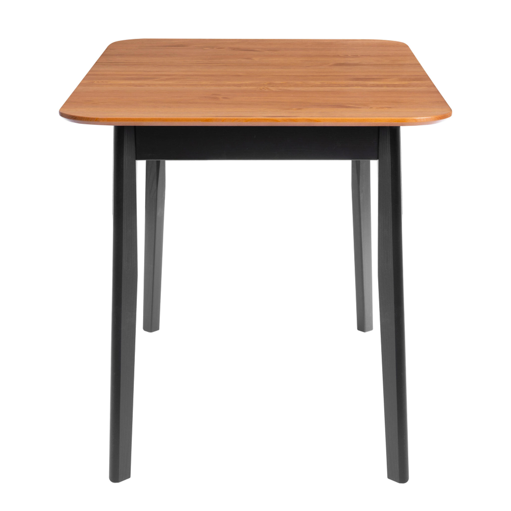 Стол Соната Люкс раздвижной/Sonata Lux extension table массив сосны, антик/чёрный, 120-(150)х75х75 см