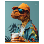 Тетрадь 48л., А5, линия BG "Дино"