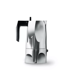 Alessi - Алюминиевая турка кофеварка под давлением Ossidiana на 3 чашки. полированный / артикул   MT18/3  / GTIN 8003299377374