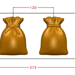 1110 | Форма для шоколадных изделий "Мешочек с подарками" (275*135 мм)