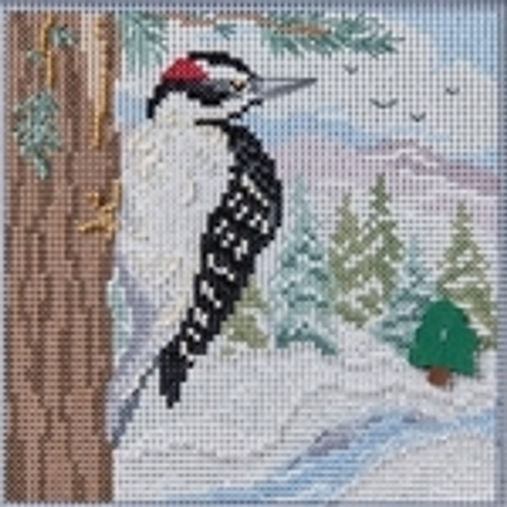 "Рождественский дятел"-MH14-2434 вышивка