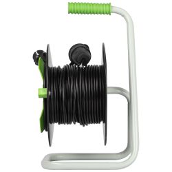 Удлинитель силовой ЭРА GREEN LINE GAZ-2x0.75-15m Greenline на катушке пластик 1 розетка без заземления 15м ПВС 2x0.75мм2 | Силовые удлинители