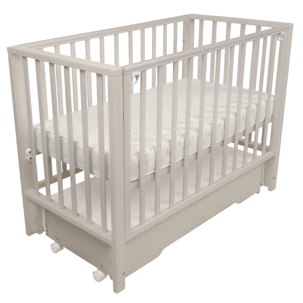 Кровать детская Indigo Norden маятник на колесах, ящик кашемир