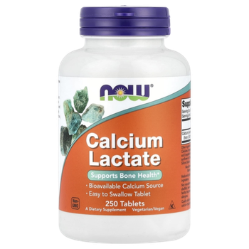 Now Foods Calcium Lactate 250 tablets , Кальций Лактат