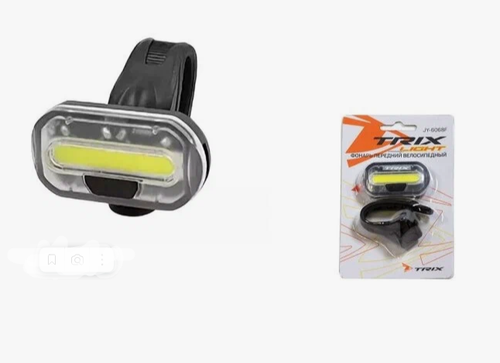 Фонарь TRIX передний, 15-ти чиповый суперъяркий диод, 2 режима, крепеж на руль, батарейки в комплекте, пластик (20/100)