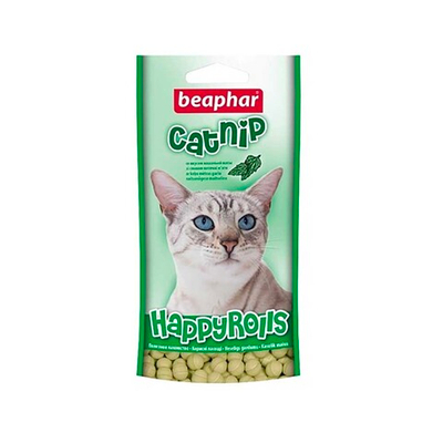 Лакомство "Шарики" (кошачья мята) 80 шт (Beaphar Happy Rolls Catnip)