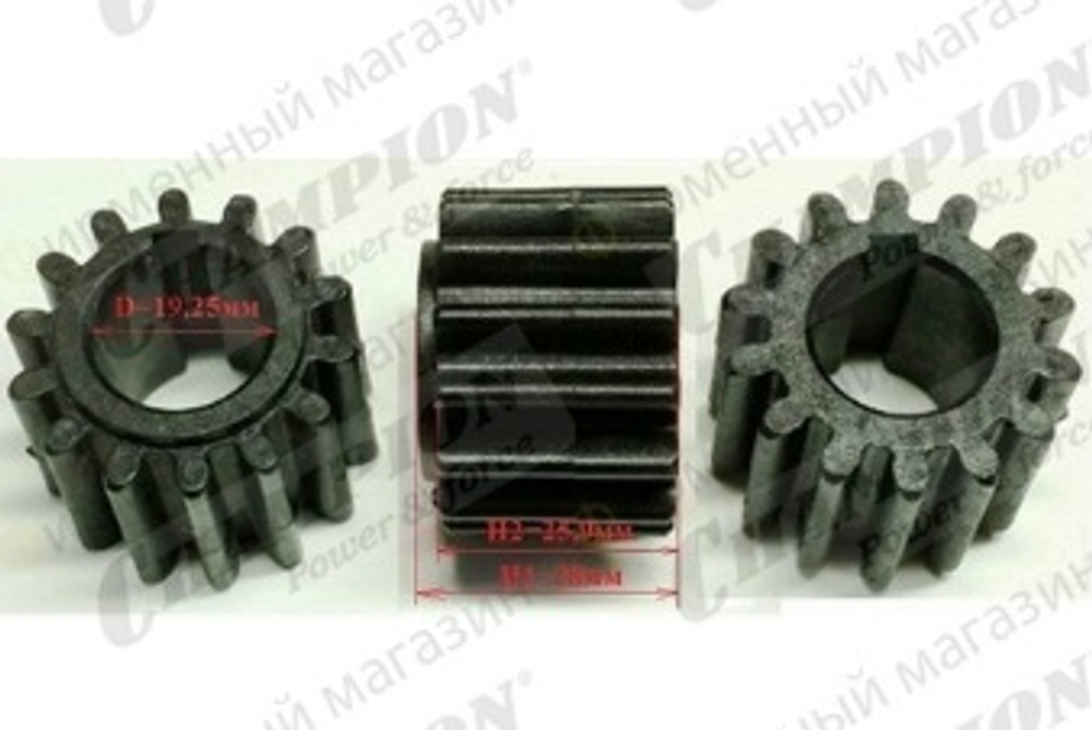 Шестерня культиватора Champion BC-5512, 5712 (задний ход, к/вала, пластик, D:39/19-мм) [Champion]