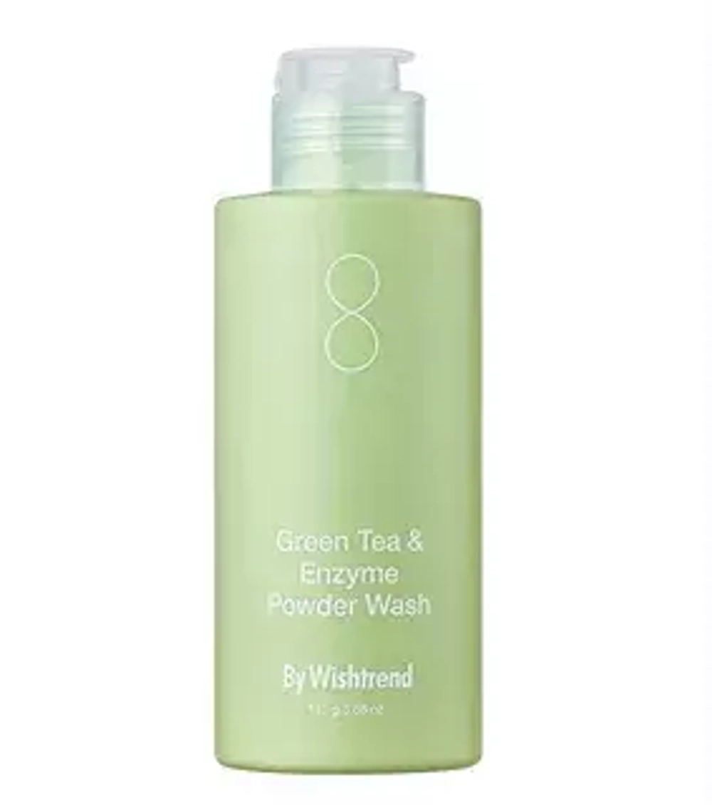 Пудра энзимная с зелёным чаем By Wishtrend  Green tea & enzyme powder wash, 110г