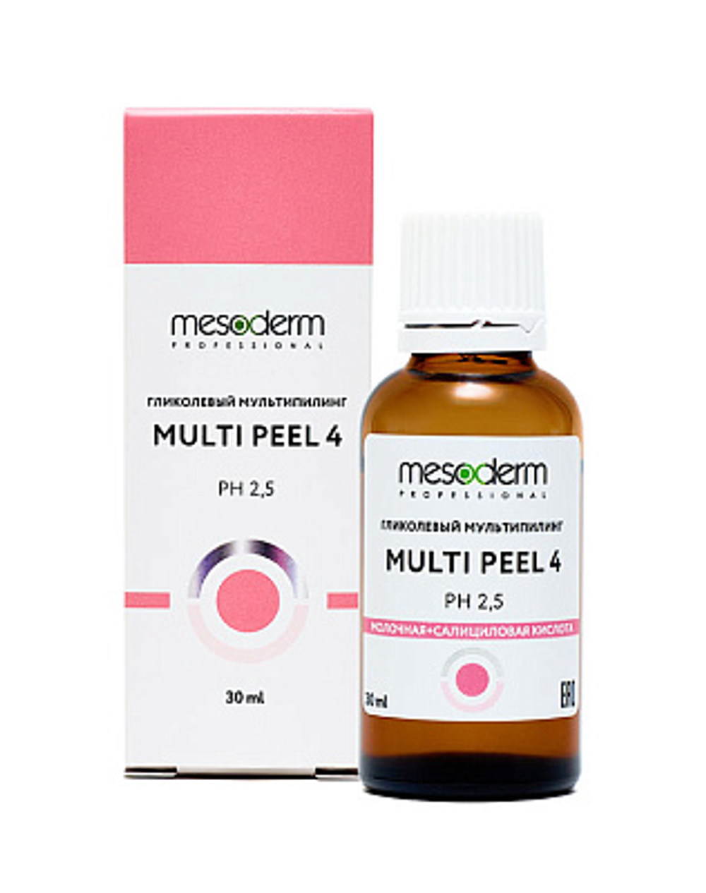 Мезодерм Гликолевый мультипилинг с молочной и салициловой кислотой "Multi Peel 4" 30 мл, Mesoderm