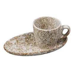 Кофейная пара 80 мл d 6,5 см h6 см Brown Spider Silk P.L. Proff Cuisine [6]