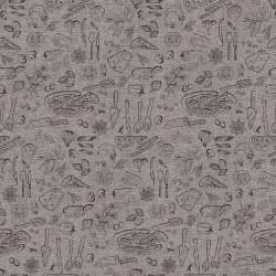 Ткань постельно-плательная Prival Пестроткань Кухня, коричнево-красный, 142г/м2,1.5х10м