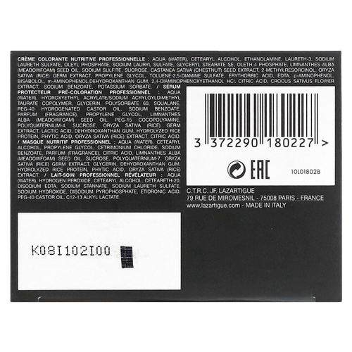 Lazartigue, Стойкая краска для волос с растительным экстрактом, 8.00 светло-русый``, 1 нанесение