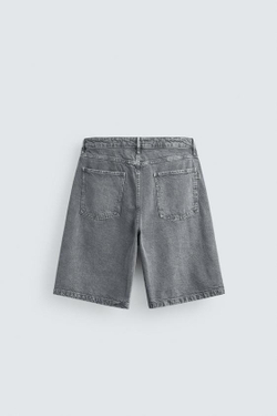 ZARA ШОРТЫ BAGGY FIT, ЛИНЯЛЫЙ СИНИЙ