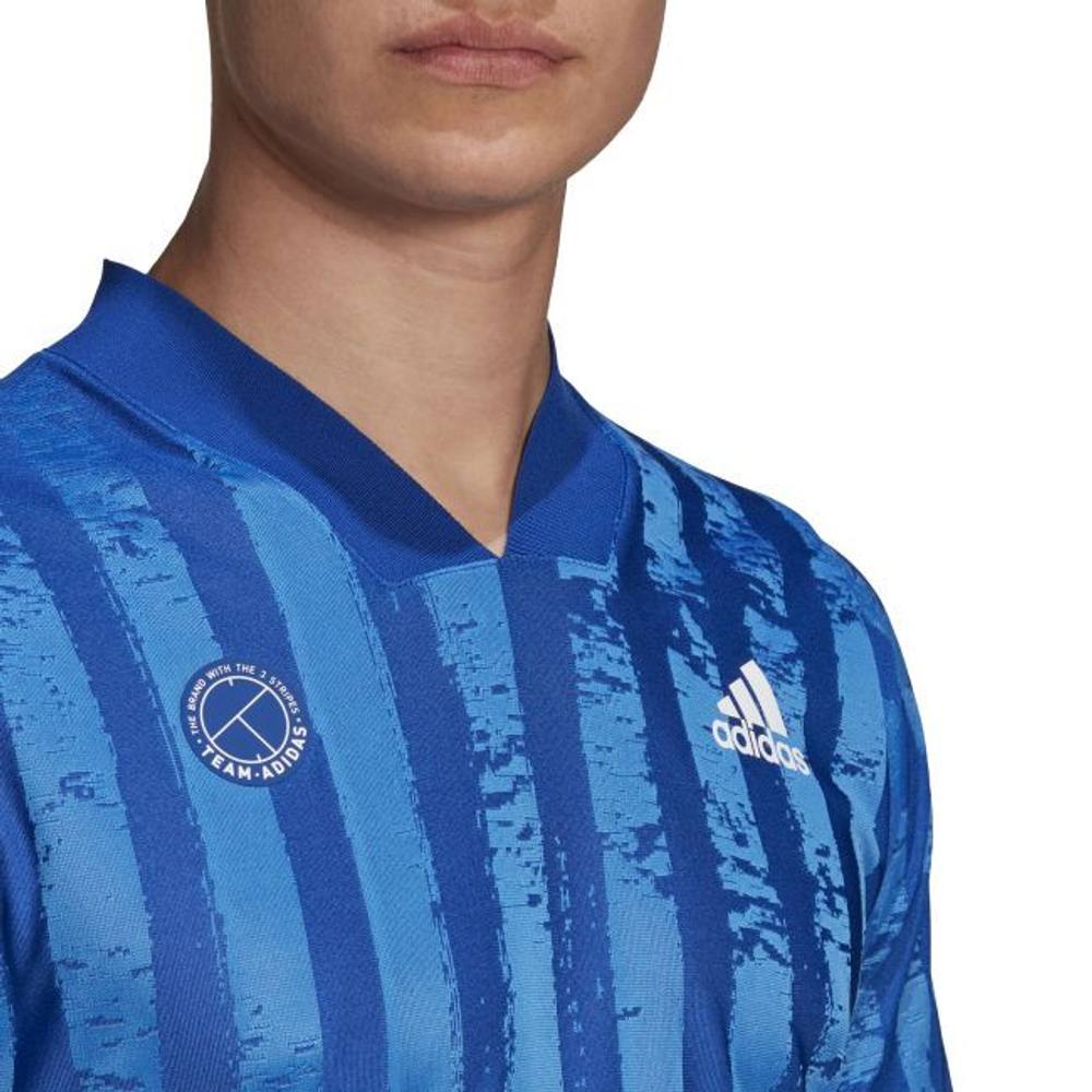 Мужская теннисная футболка Adidas Freelift Tee ENG M - royal blue/white