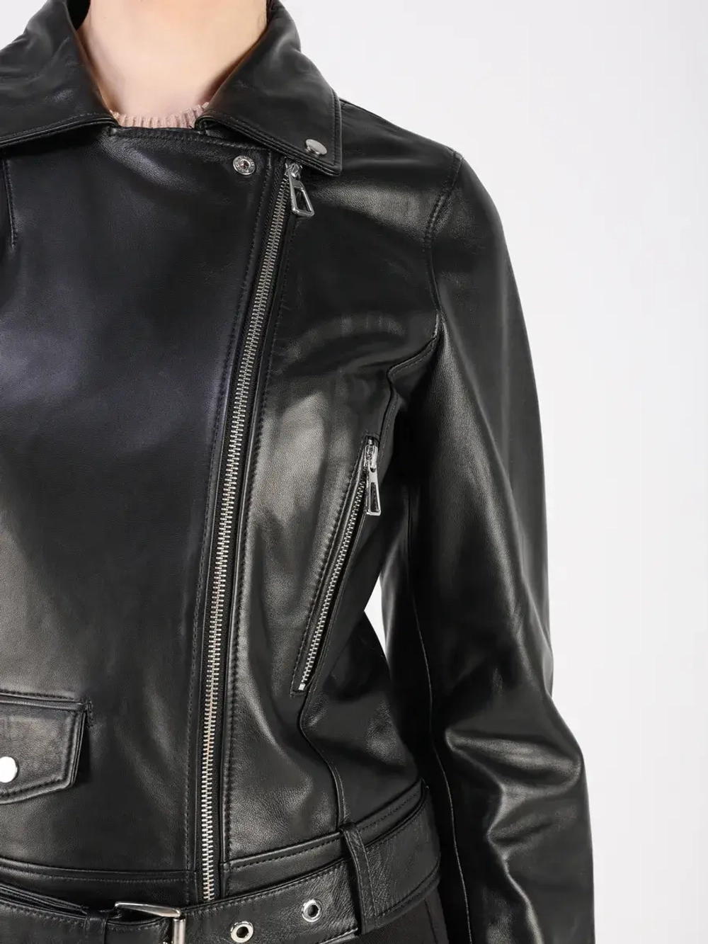 Кожаная куртка демисезонная косуха