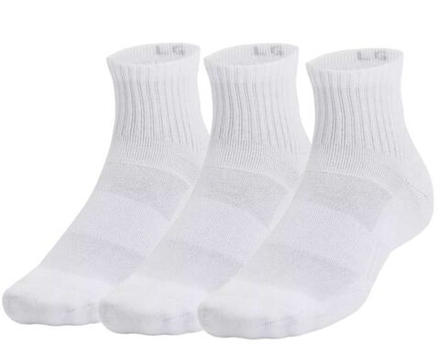 Теннисные носки Under Armour Training Cotton Quarter-Crew 3P - white