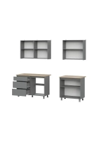 Кухонный гарнитур 200 модульный Графит серый