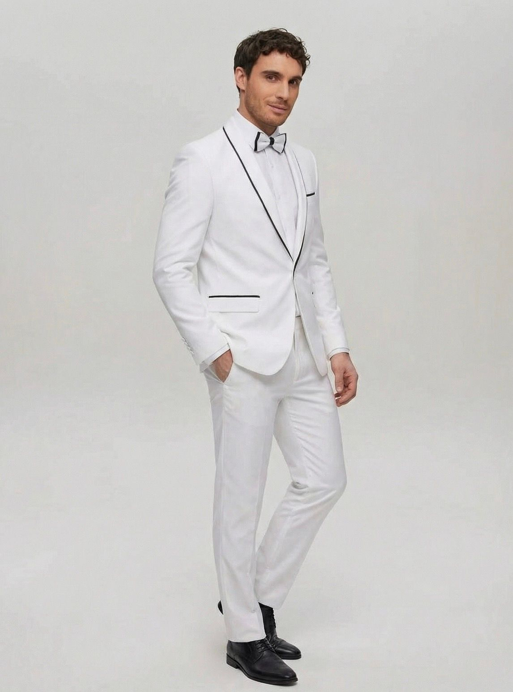 Мужской смокинг двойка (белый) А56