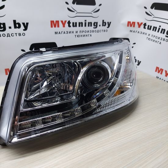 Передняя оптика CHROME для  VW T5 04.03-08.09