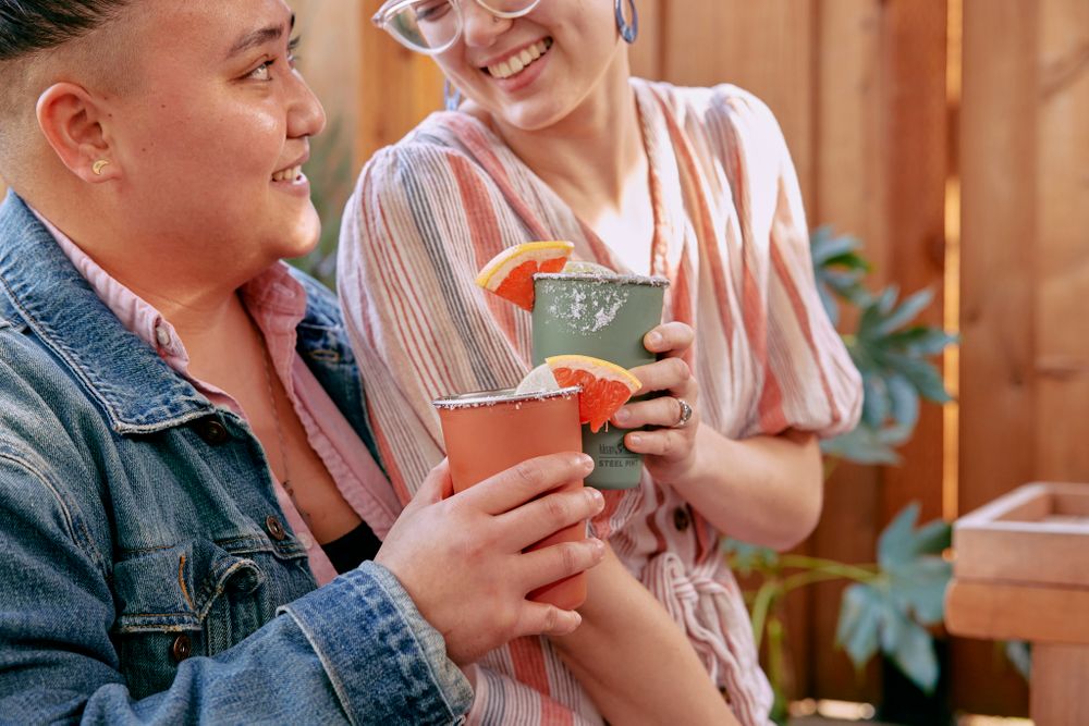 Набор одностенных стаканов Klean Kanteen Steel Pint 16oz (473 мл) Partake - 4 шт