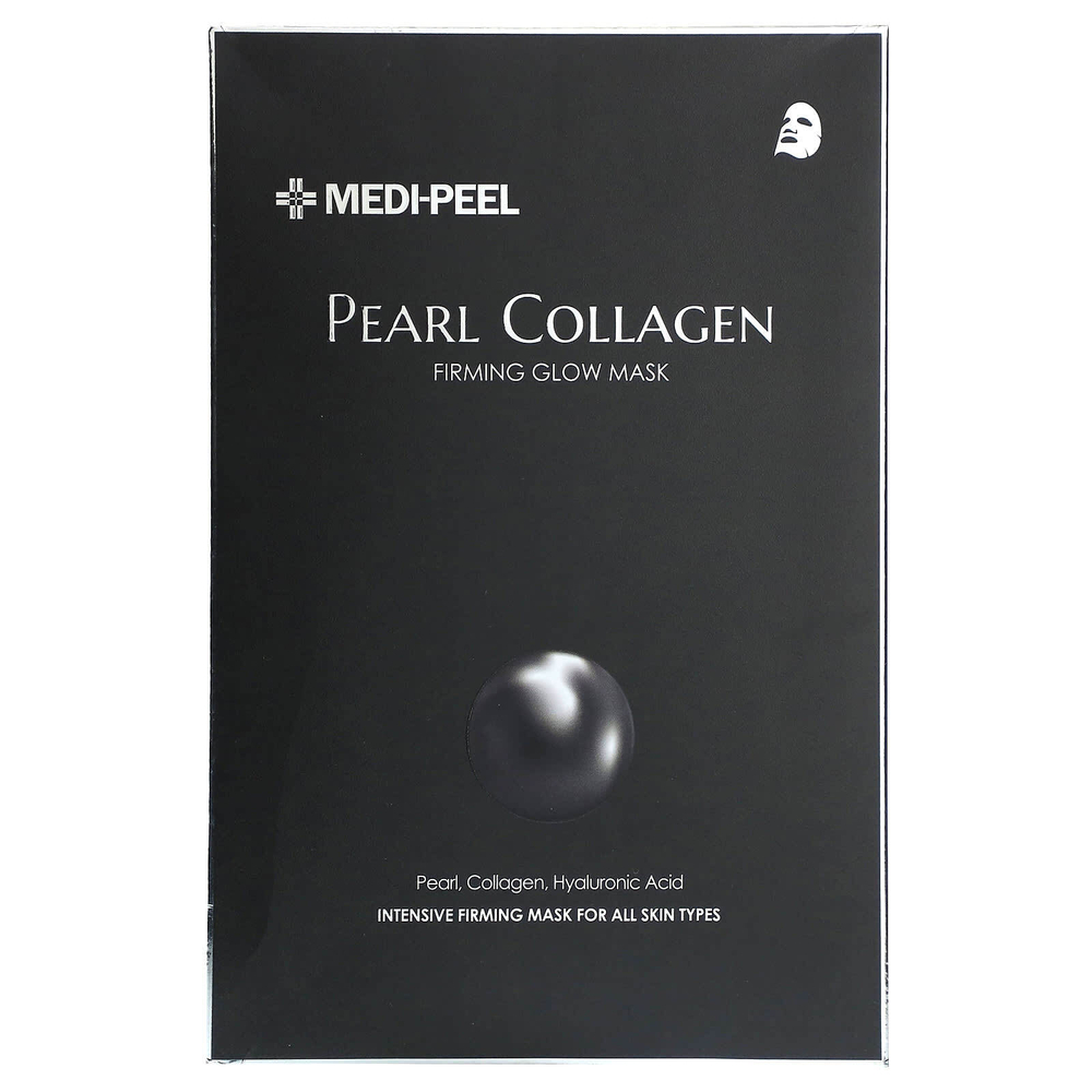 Medi-Peel, Укрепляющая и сияющая маска с жемчужным коллагеном, 10 листовых масок, 25 мл (0,84 жидк. унц.)
