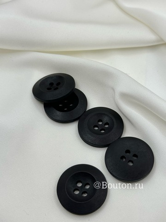 Пуговицы на прокол деревянные черные матовые
