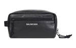 Balenciaga Explorer Grain Calfskin Clutch Toiletry Bag Regular Men"s Black