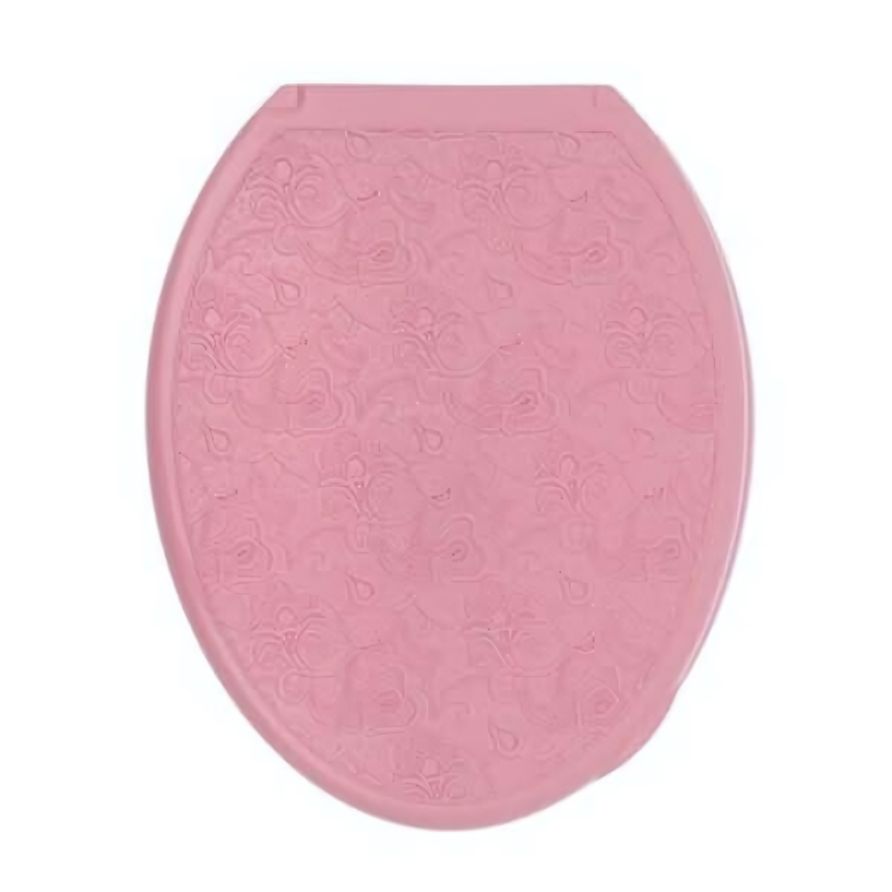 Крышка унитаза "ДЕКОР" АЖУР роз. Росспласт РП-813