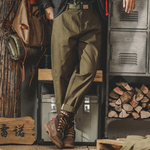 Повседневные брюки мужские Jero American Retro классические пвосенние модные брендовые суженные прямые комбинезоны мужские