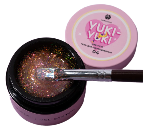Гель с хлопьями Yuki-Yuki Adricoco №04, 15 мл