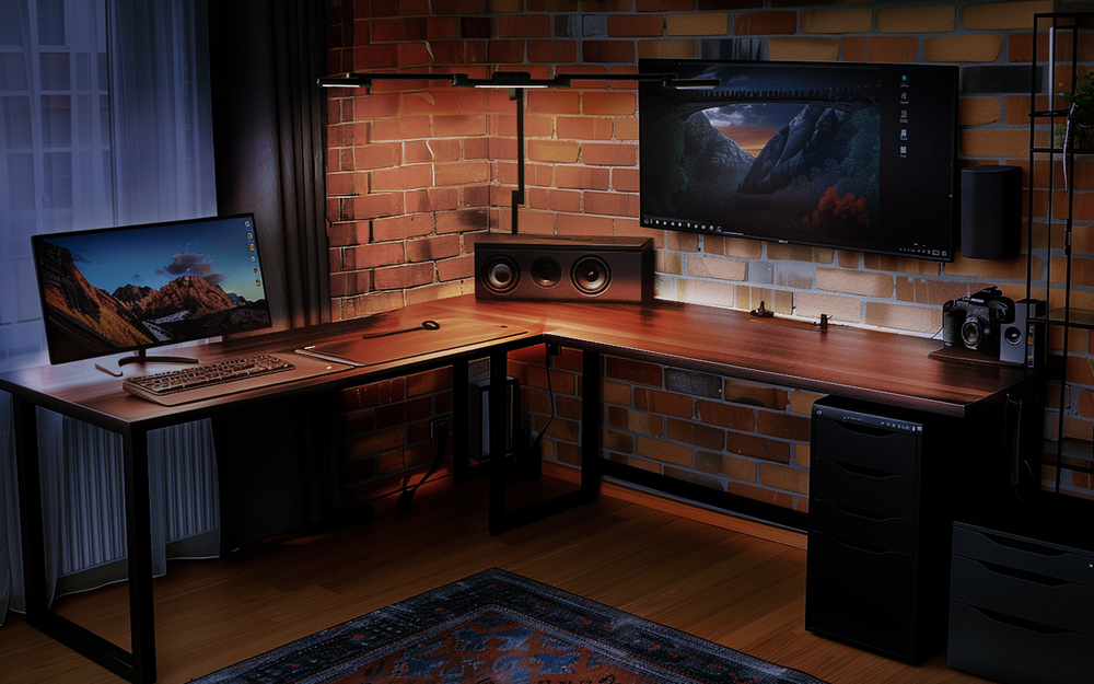 Светильник FRIENDME бестеневой настольный на струбцине светодиодный No. 2 черный с тройным источником света. Яркость - 1270 lum. 24W.