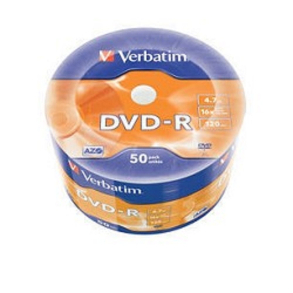 Оптический диск DVD+R Verbatim Диски DVD-R Verbatim 16-x 4.7Gb (50 шт) / Shrink / 50 Azo (43788)