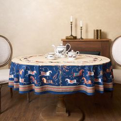 СКАТЕРТЬ ОВАЛЬНАЯ "PASSAGE"140Х180СМ ,БЕЖЕВЫЙ, 100% ХЛОПОК,ТВИЛ, ПРОПИТКА