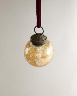 ZARA HOME НАБОР МИНИ-ЁЛОЧНЫХ УКРАШЕНИЙ (НАБОР ИЗ 3 ШТУК), ЗОЛОТОЙ