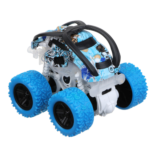ИГРОЛЕНД Машинка инерционная "Монстр трак", свет, 3хLR44, ABS, 9х7,5х9 см, 4 дизайна