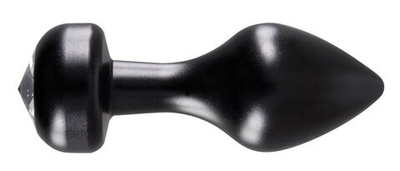 Анальная втулка Diamond Plug M - 8 см. (Цвет: черный)