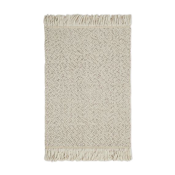 Ковер из переработанного пластика бежевого цвета из коллекции ethnic, 60х90 см