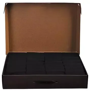 Кейс мужских носков эконом-класса черные 100 пар