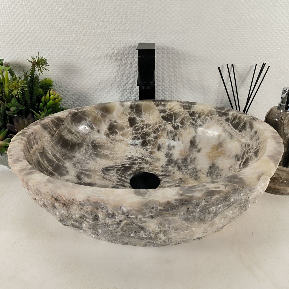 Раковина из оникса Erozy Grey EO-64600 52*42*15 0183