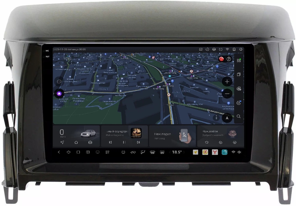 Магнитола для Mitsubishi Eclipse Cross (взамен 206х105мм ШГУ под козырьком) - Carmedia OL-1570 QLed+2K, Android 13, UIS7870 (DUDU7), CarPlay, SIM-слот