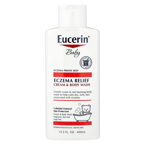 Eucerin, средство от экземы, для детей, крем и гель для душа, 400 мл (13,5 жидк. унции)