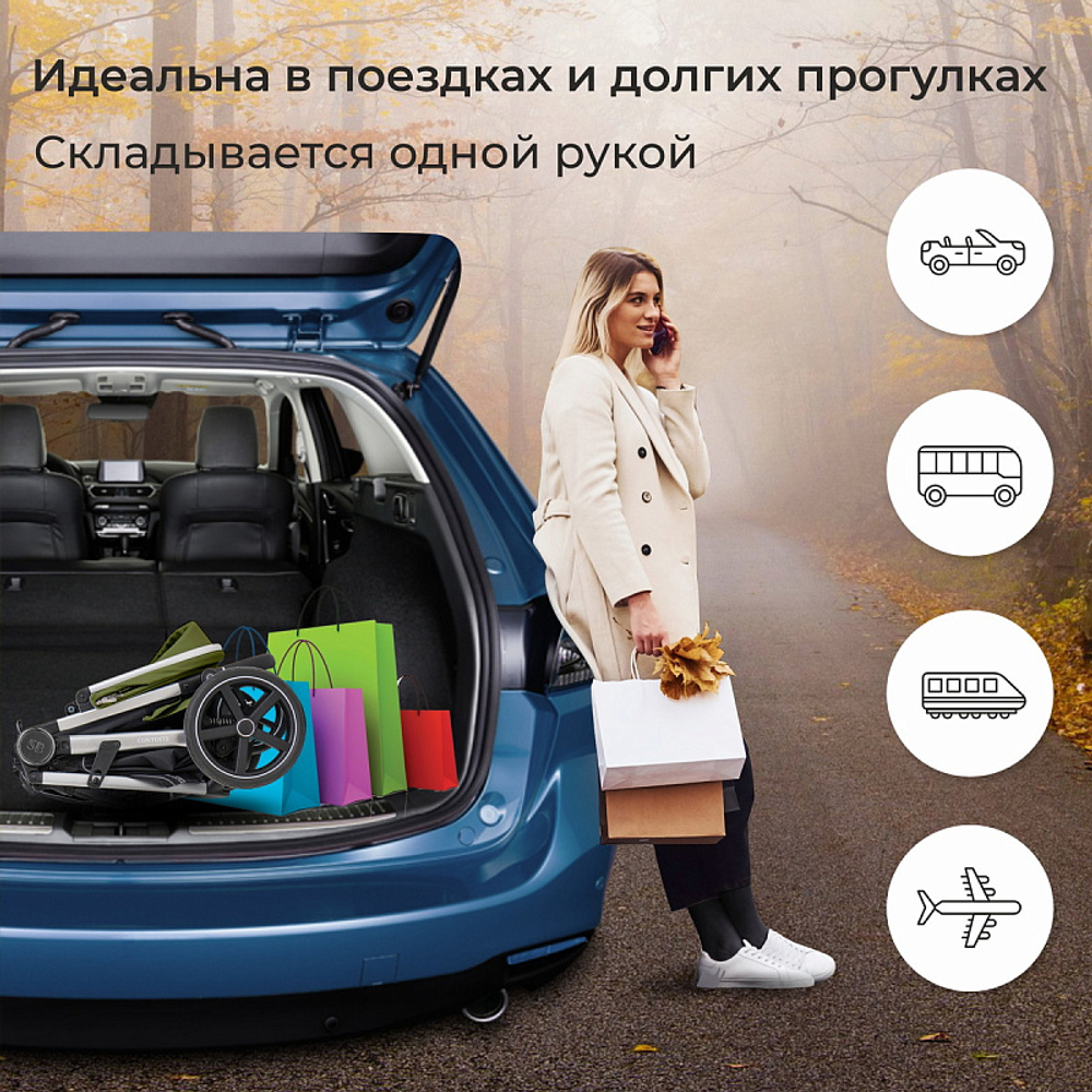 Прогулочная коляска Sweet Baby Contente Grass Green