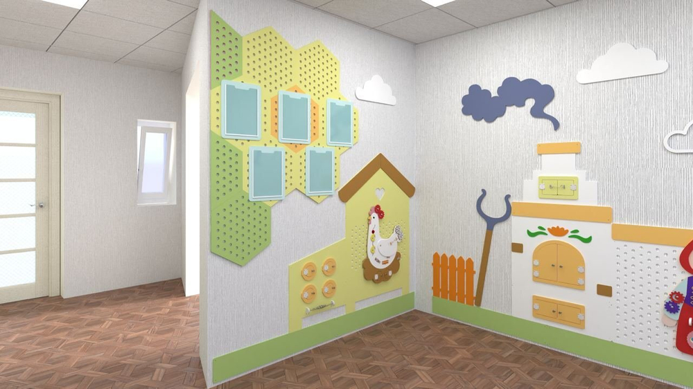 Декоративно-развивающая панель В гостях у бабушки