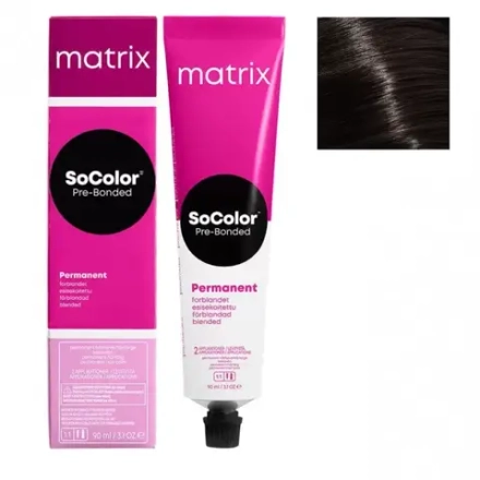 Matrix SoColor Pre-Bonded 4NW Шатен натуральный теплый Крем-краска для волос, 90мл