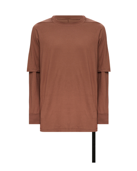 RICK OWENS DRKSHDW ЛОНГСЛИВ КОРИЧНЕВЫЙ HUSTLER