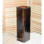 Ваза Квадро большая 105мм*105мм h-350мм Браун