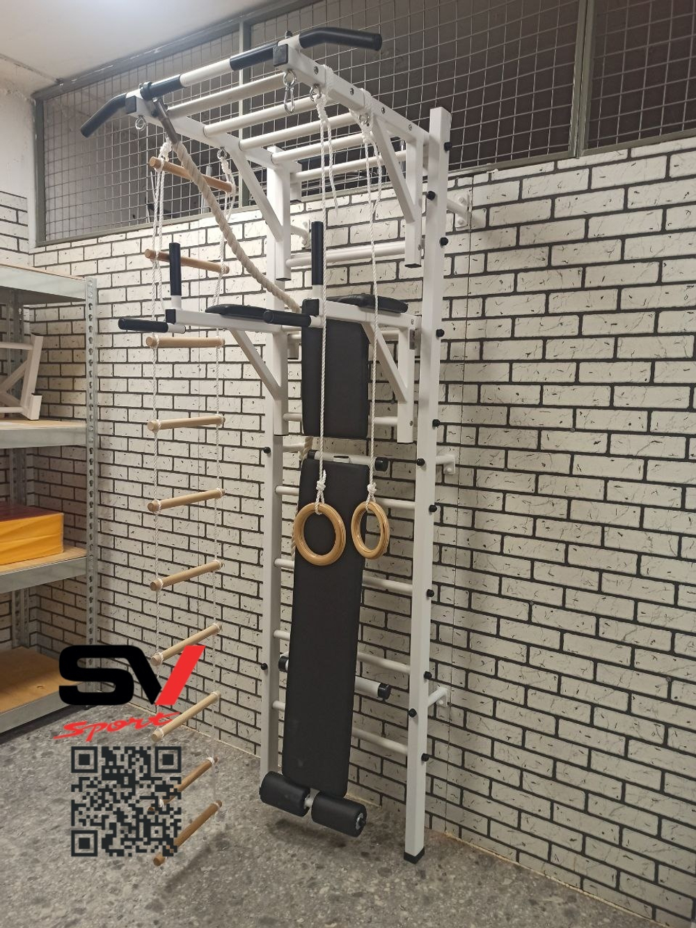 Монтаж шведской стенки Sv Sport в пеноблочные, газоблочные стены