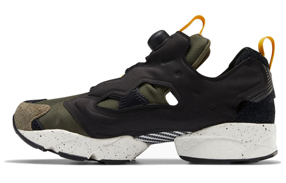 Reebok PUMP FURY non-slip, wear-resistant, lightweight, wear-resistant, non-slip, low-cut sports casual shoes for men and women with the same army green